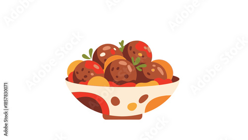 Bowl of Fresh Fruit and Vegetables.