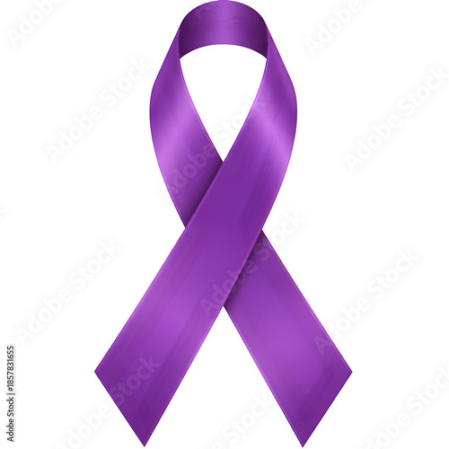 Purple awareness ribbon symbol