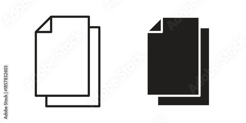 Copy icons. doodles vector. icon set in line strokes