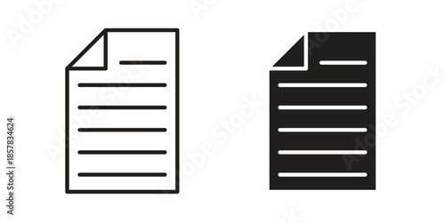 Document icons. doodles vector. icon set in line strokes