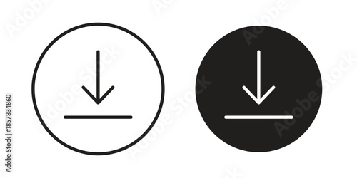 Download button icons. doodles vector. icon set in line strokes