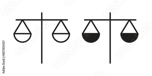 Equality icons. doodles vector. icon set in line strokes