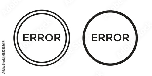 Error icons. doodles vector. icon set in line strokes