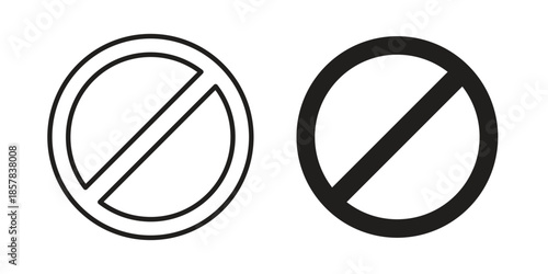 Forbidden icons. doodles vector. icon set in line strokes