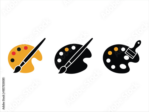 Colorful Paint Palette and Brush Set for Artists