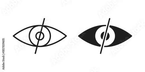 Hide icons. doodles vector. icon set in line strokes