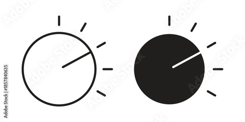 Knob icons. doodles vector. icon set in line strokes