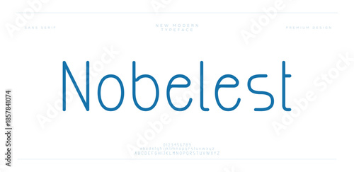 Nobelest Creative modern alphabet display font vector. Unique trendy typography style