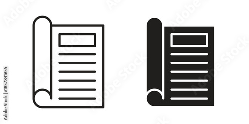 Magazines icons. doodles vector. icon set in line strokes