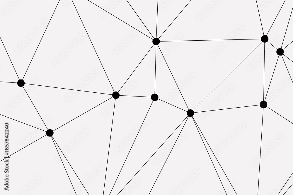 Obraz premium white background with low poly digital lines connection. Abstract white blue digital technology futuristic communication high tech concept background. Technology dots lines connect network background.