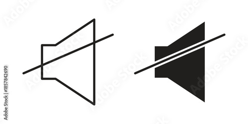 Mute icons. doodles vector. icon set in line strokes