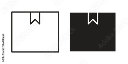 Package icons. doodles vector. icon set in line strokes