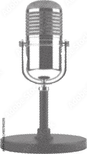 Vintage Studio Microphone for Voice Recording and Broadcasting