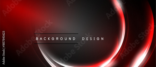 Abstract red, gray design. Smooth curves create dynamic visual effect. Modern background suitable for banners, presentations.