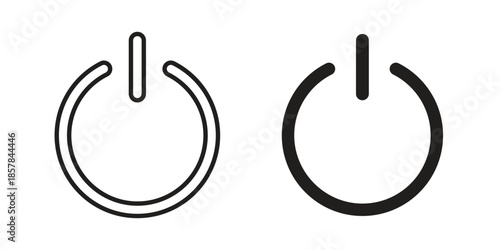 Power button icons. doodles vector. icon set in line strokes