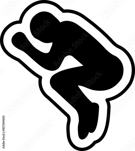 dead body icon of crime scene human silhouettes of flat vector symbols, add corpse, victim, murder, death, forensic illustration, black icon