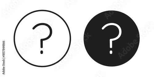 Question icons. doodles vector. icon set in line strokes