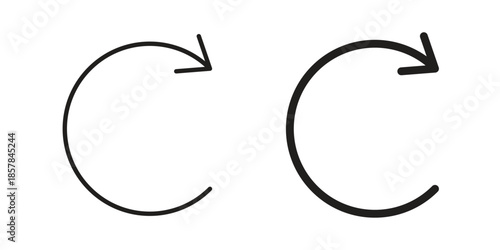 Reset icons. doodles vector. icon set in line strokes