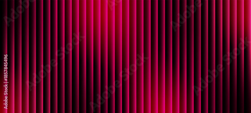 A vibrant red gradient background with vertical lines creating a dramatic effect. Sharp ribbed distortion, cinematic glow; futuristic texture background, vector illustration.