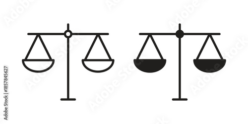 Scale icons. doodles vector. icon set in line strokes