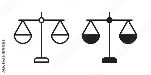 Scale icons. doodles vector. icon set in line strokes