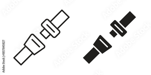 Seat Belt icons. doodles vector. icon set in line strokes