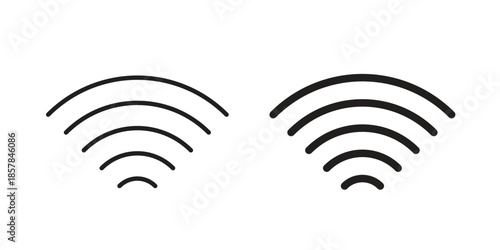 Signal icons. doodles vector. icon set in line strokes