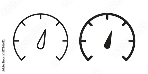 Speedometer icons. doodles vector. icon set in line strokes