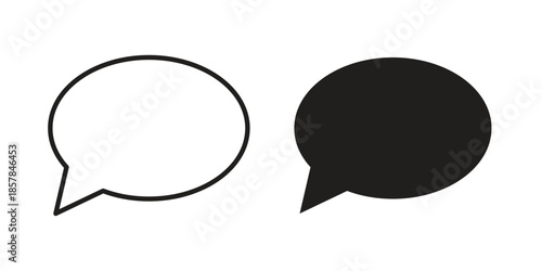 Speech bubble icons. doodles vector. icon set in line strokes