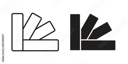 Swatch icons. doodles vector. icon set in line strokes