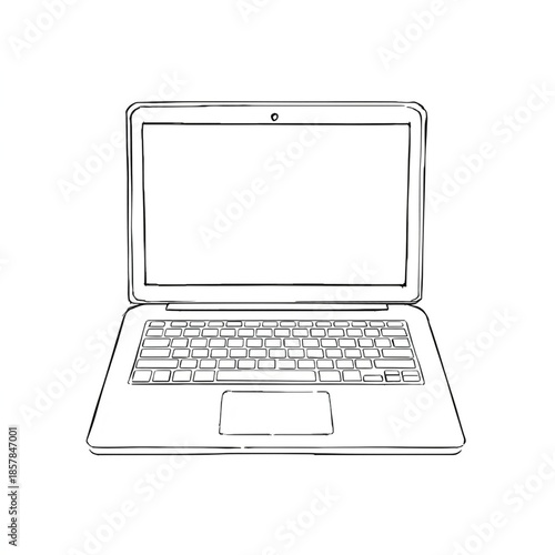 laptop computer isolated on white