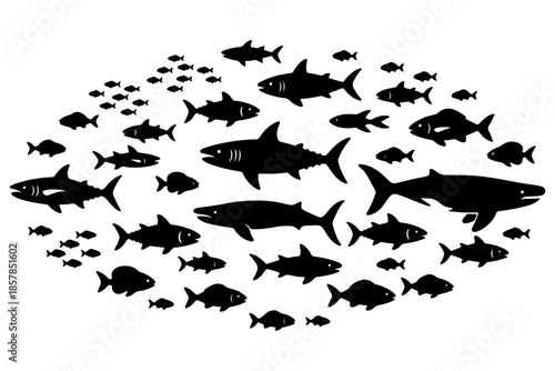 silhouettes of fish,
Fish Silhouette Vector – Ideal for Logo, Icon, Mascot, or Sign Design