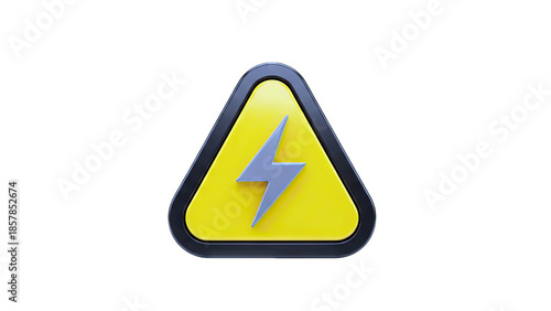 Free Download High Voltage Warning Sign Isolated on White Background - GFXLoad