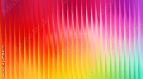 Abstract colorful background with vertical lines in vibrant gradient hues, radiating energy and depth