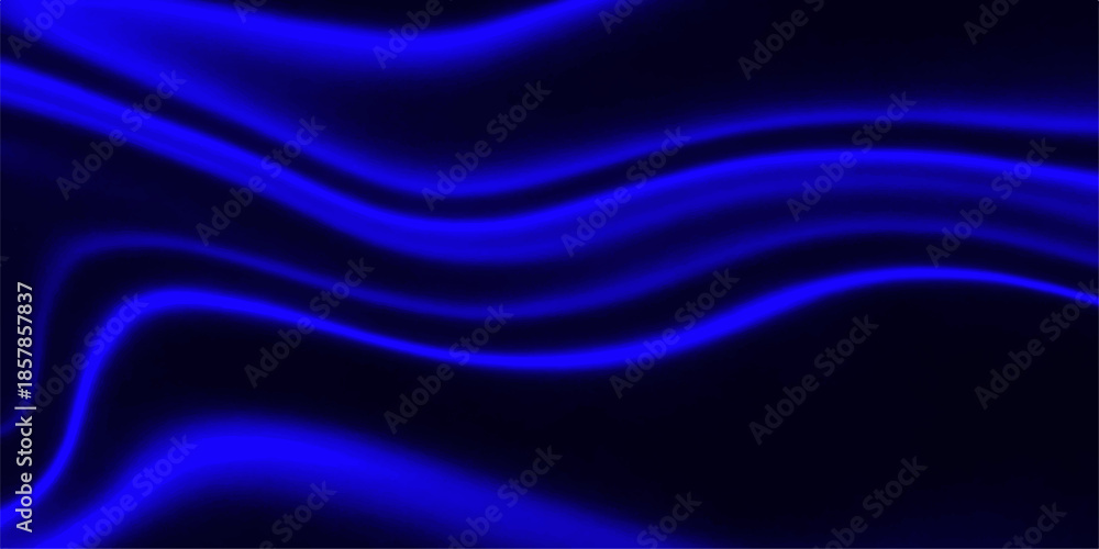 Obraz premium A smooth blue abstract background features flowing silk waves and soft satin textures with a purple digital motion pattern for a light wavy art backdrop design