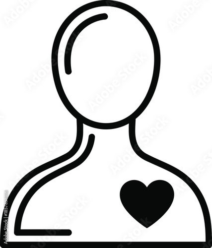 Magnifying glass in heart shape icon vector