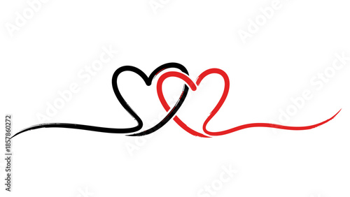 A red heart symbol wrapped with a red ribbon and bow creates a romantic holiday vector illustration for a Valentine's Day gift card or wedding celebration design