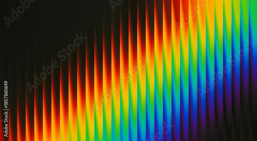 Vibrant rainbow-colored light stripes with an eye-catching gradient, creating a dynamic visual