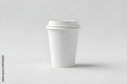 Minimalist blank coffee cup mockup, Clean and modern packaging design suitable for branding, presentation, and product showcase.