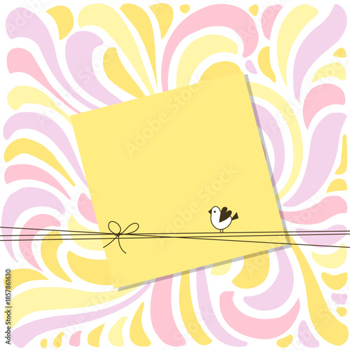 Cute Note Paper with Copy Space