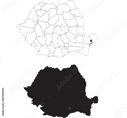 Nigeria map outline with internal state borders and a solid bottom silhouette