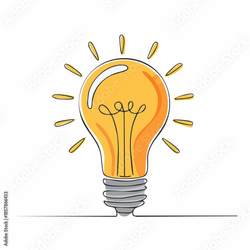 Illuminating ideas: a vibrant light bulb illustration evoking innovation and creativity