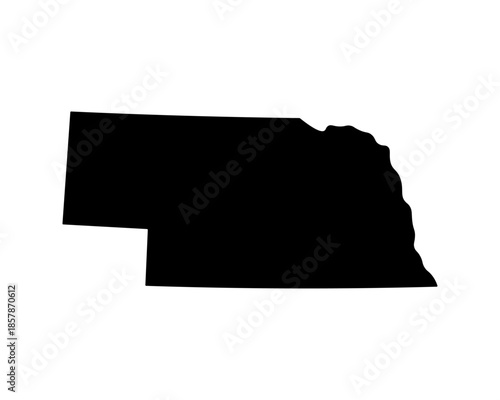 Nebraska state map silhouette