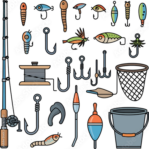 Comprehensive Fishing Tackle and Gear Set