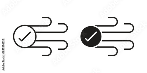 Clean Air icons. silhouette icon vector flat illustration on white background. line art icons