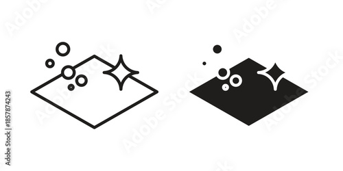 Clean floor surface icons. silhouette icon vector flat illustration on white background. line art icons