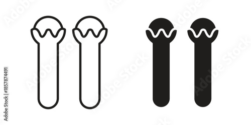 Cloves icons. silhouette icon vector flat illustration on white background. line art icons