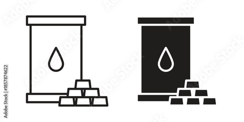 Commodity icons. silhouette icon vector flat illustration on white background. line art icons