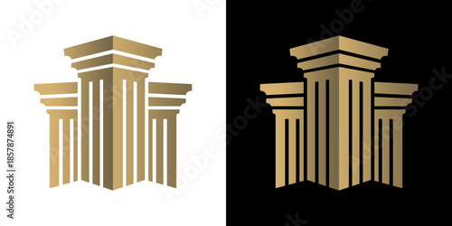 law column feather logo inspiration, icon, symbol.