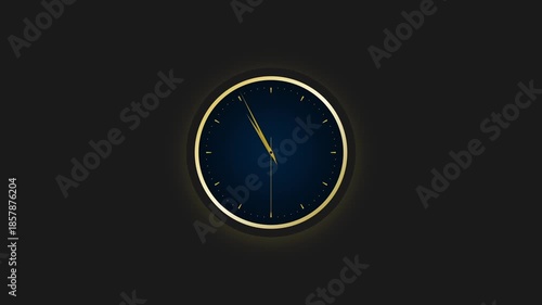 Wallpaper Mural Blue Analog Wall Clock Time Lapse Animation With Smooth Loop Torontodigital.ca